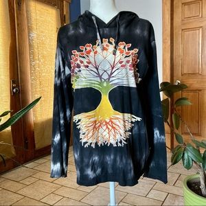 **SOLD**Tie dye, Tree of Life, Super soft, Long Sleeve T Shirt, Hoodie